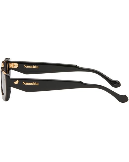 Nanushka Black Zorea Half-moon Sunglasses for men