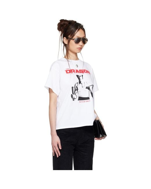 Lu'u Dan White Bruce Lee X Lựu Đạn Athletic T-Shirt