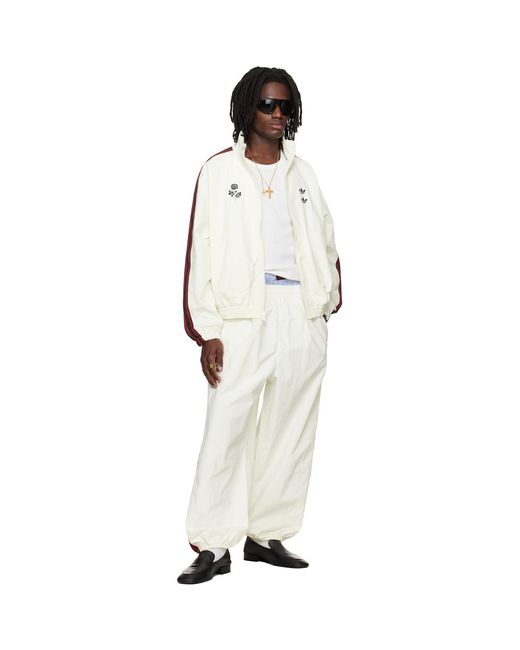 Willy Chavarria White Off- Adidas Originals Edition Woven Track Pants for men