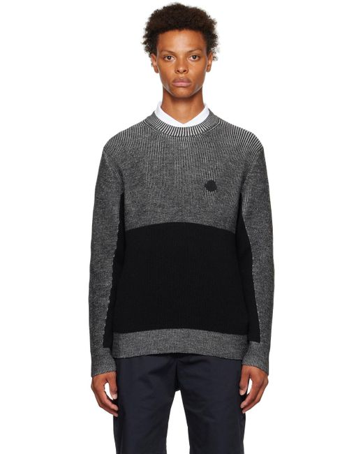 Moncler Black Rib Sweater for men