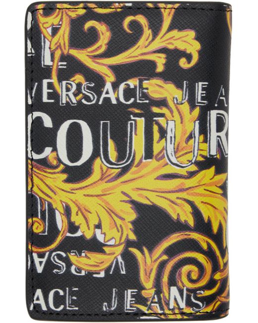 Versace Multicolor Black Regalia Baroque Card Holder for men