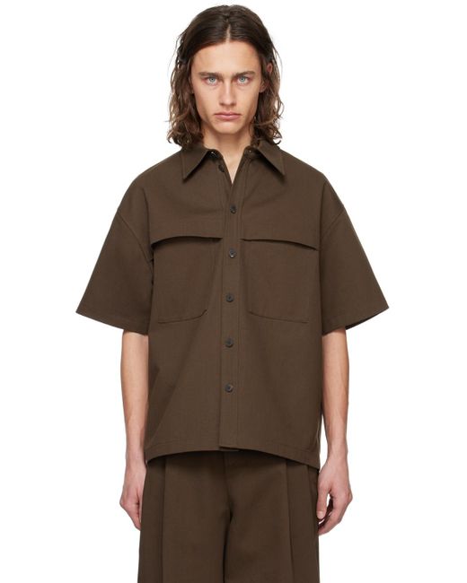LE17SEPTEMBRE Brown Layered Shirt for men