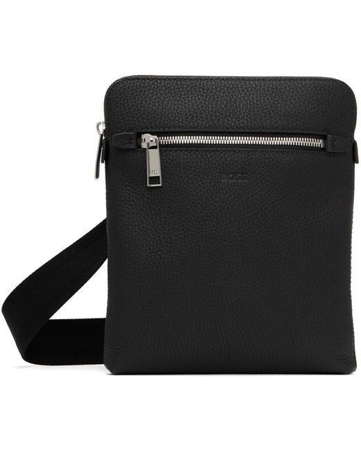BOSS by HUGO BOSS Leather Crosstown Bag in 1 Black (Black) for Men Lyst