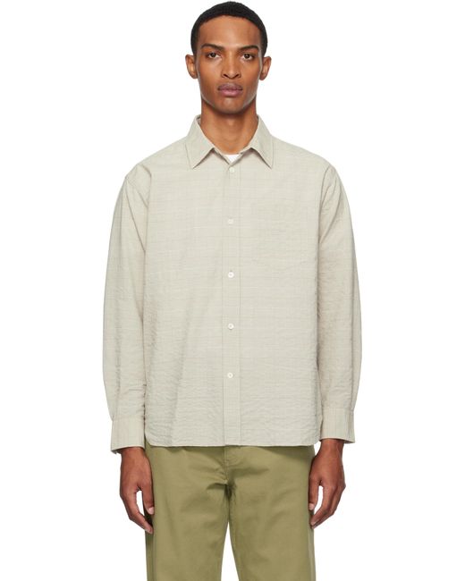 Norse Projects Taupe Mo Oversized Check Shirt for Men | Lyst