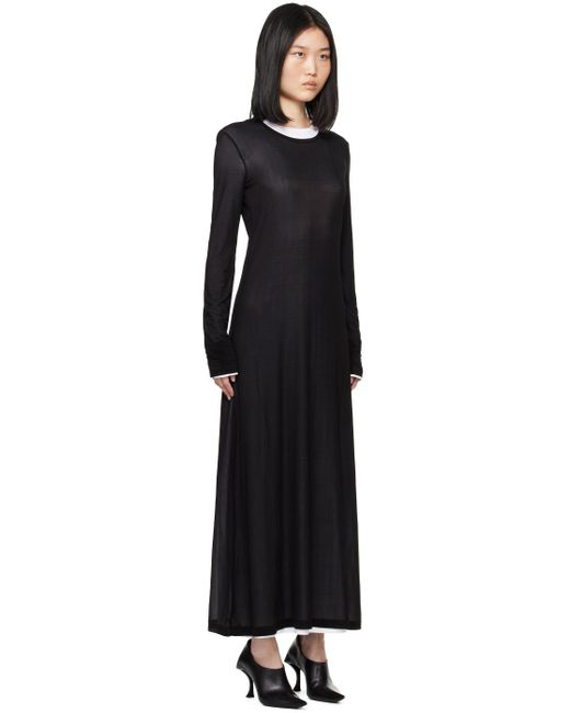 Black double layer dress hot sale