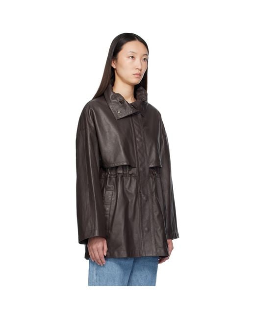 The Row Black Herbie Leather Jacket