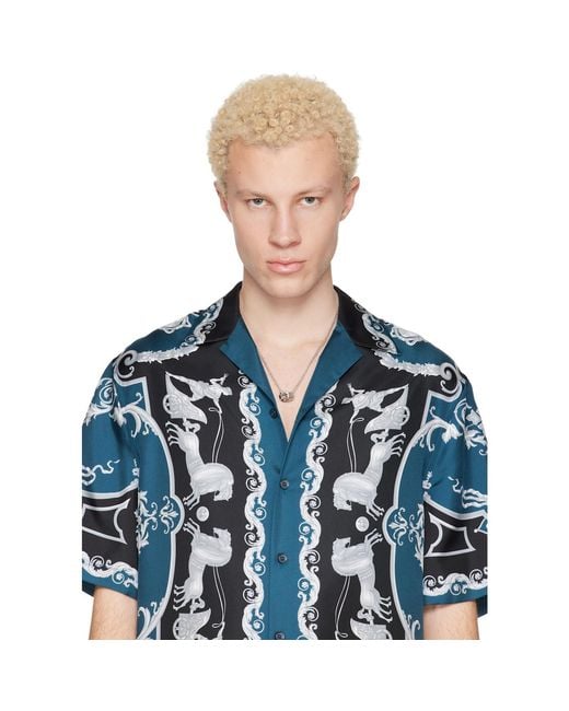 Versace White Greca Necklace for men
