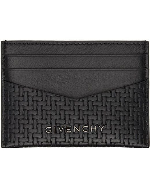 Givenchy Black Braided Card Holder for Men Lyst