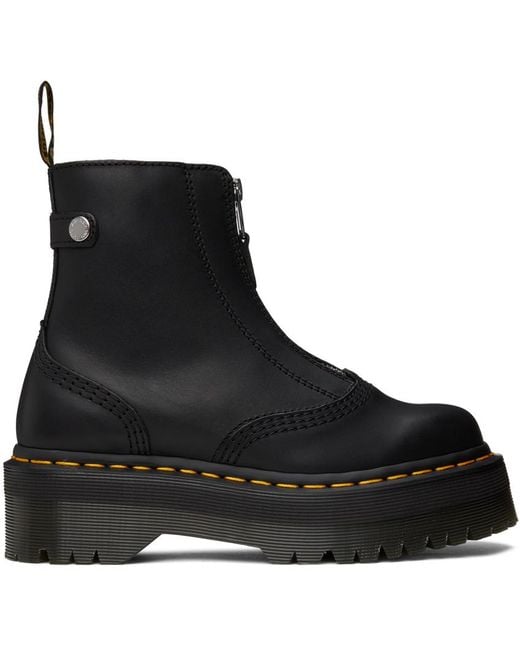 Dr. Martens Black Jetta Sendal Leather Boot