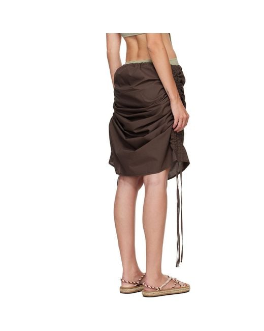 Baserange Brown Ssense Exclusive Pictorial Midi Skirt