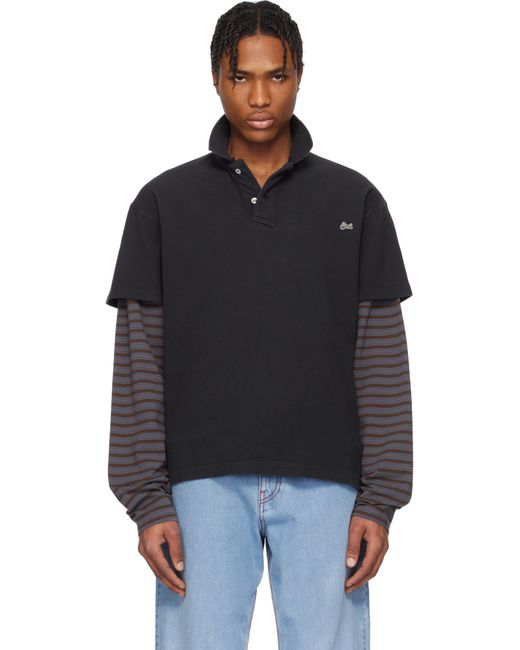 25ss ERL DOUBLE SLEEVE POLO T-SHIRT Sサイズ ERL Double Sleeve Polo in Black for Men | Lyst UK