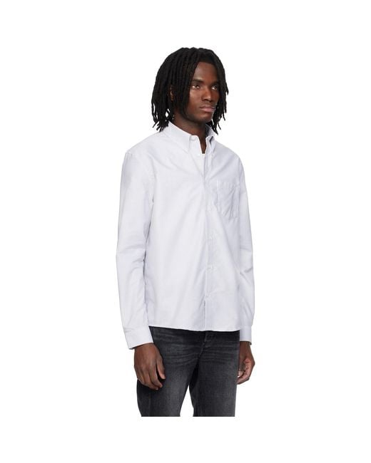A.P.C. White New Greg Shirt for men