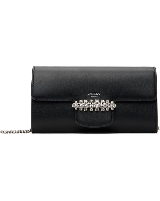 Jimmy Choo Black Bing Wallet Chain Bag