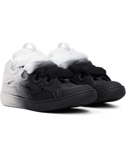 Lanvin Black Off- Spray Curb Sneakers for men