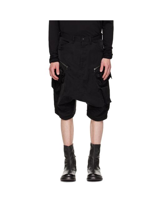 Julius Black Tactical Kite Shorts for men