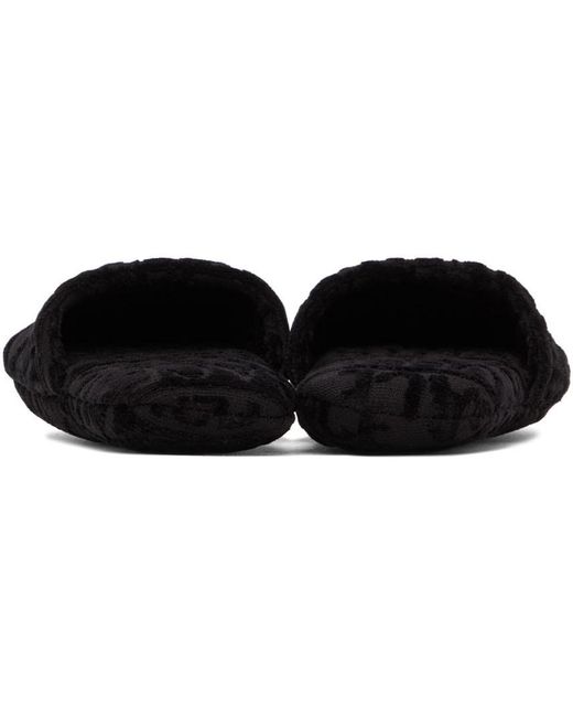 Versace Black Medusa Slippers for men