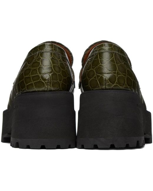 Marni Black Croc Loafers