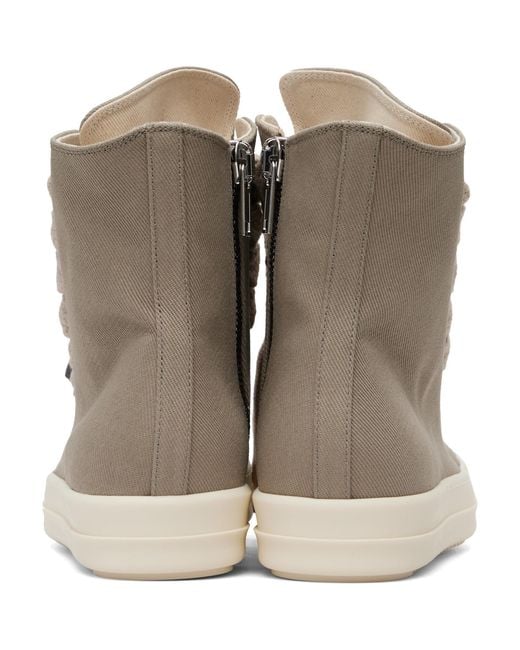 Rick Owens Natural Taupe Tower Jumbolace Sneaks Sneakers for men