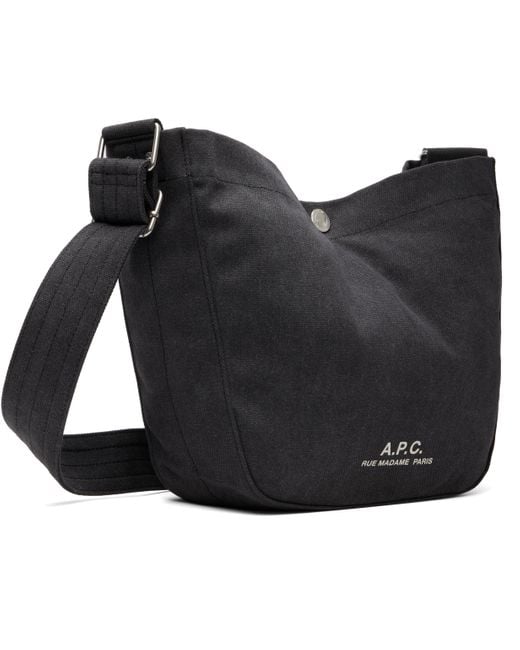 A.P.C. Black Journal Small Satchel for men