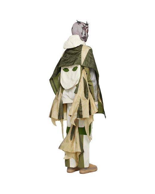 Kusikohc White Off- Paneled Jacket for men