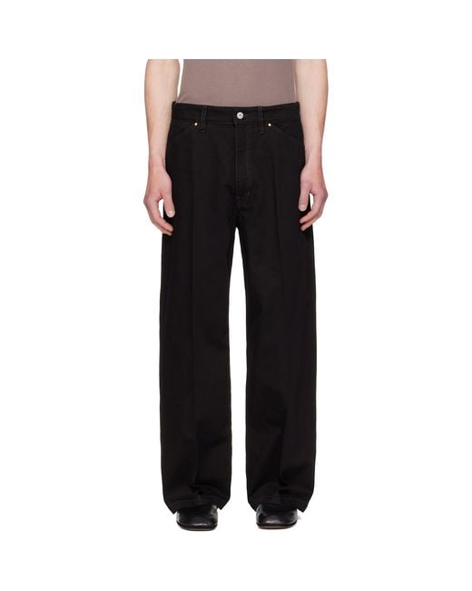 Lemaire Black Wide Jeans for men