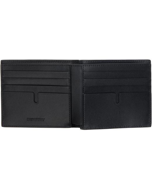 Burberry Check Bifold Wallet in Black for Men | Lyst UK