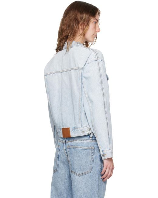 Alexander Wang ブルー ジップスリーブ デニムジャケット Blue