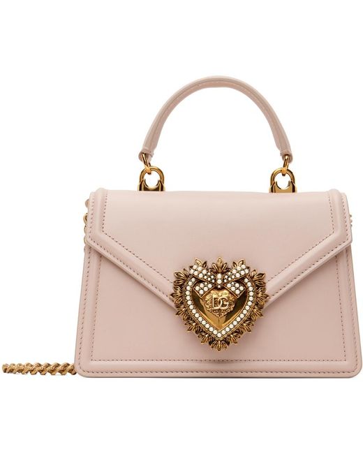 Petit sac devotion rose en cuir lisse Dolce & Gabbana en coloris Pink
