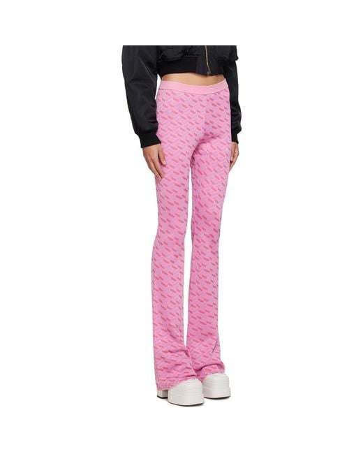 Versace Pink 'la Greca' Lounge Pants