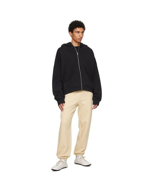Entire studios Black Eternal Zip Hoodie for men