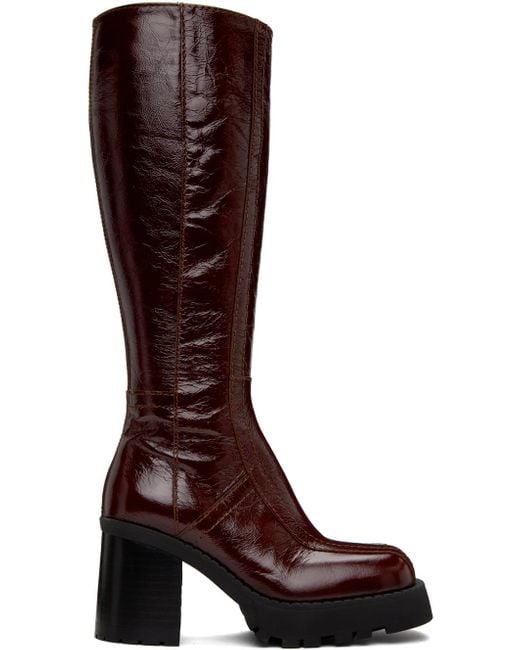 Miista Brown Burgundy Dulce Boots