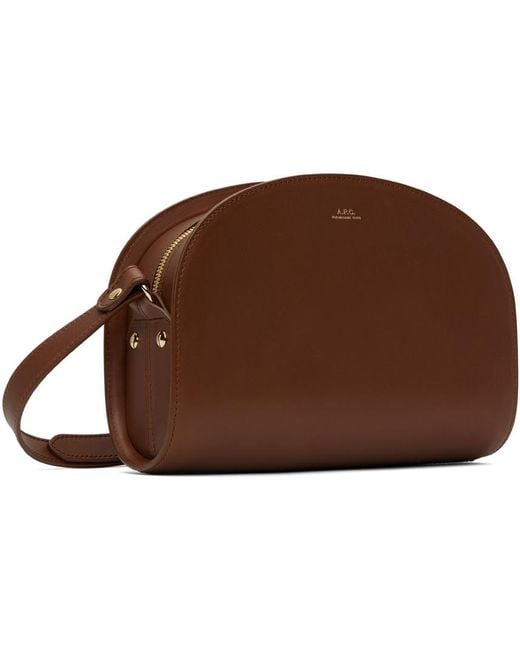 A.P.C. Brown Tan Demi-lune Bag