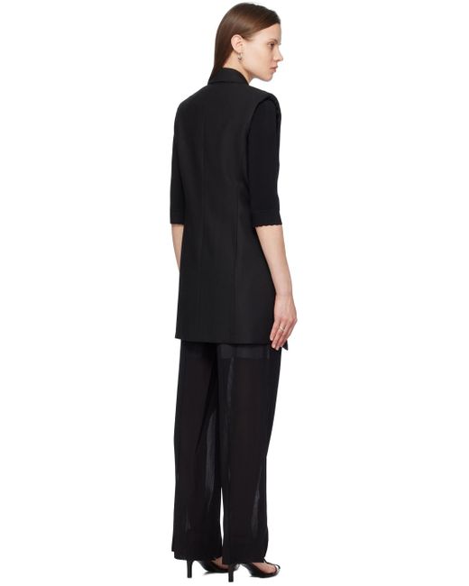 Robe courte ajustée noire Victoria Beckham en coloris Black