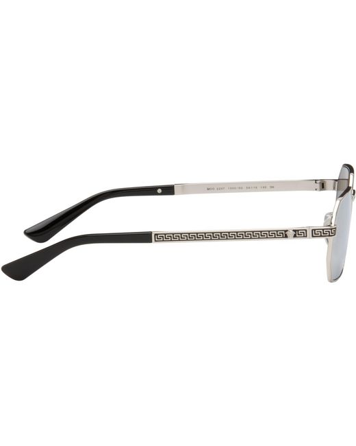 Versace Gray Greca Flow Sunglasses for men