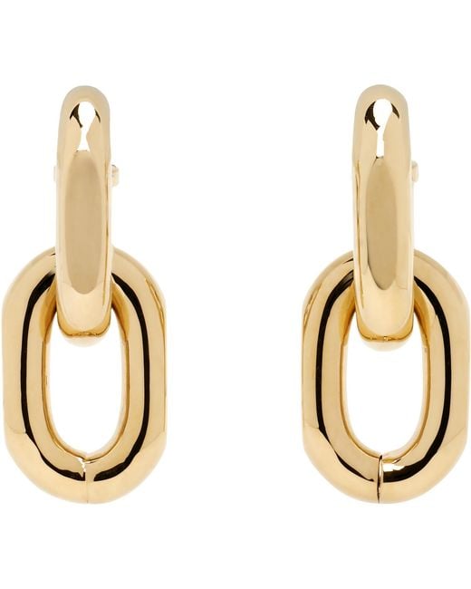 Rabanne Metallic Double Xl Link Earrings