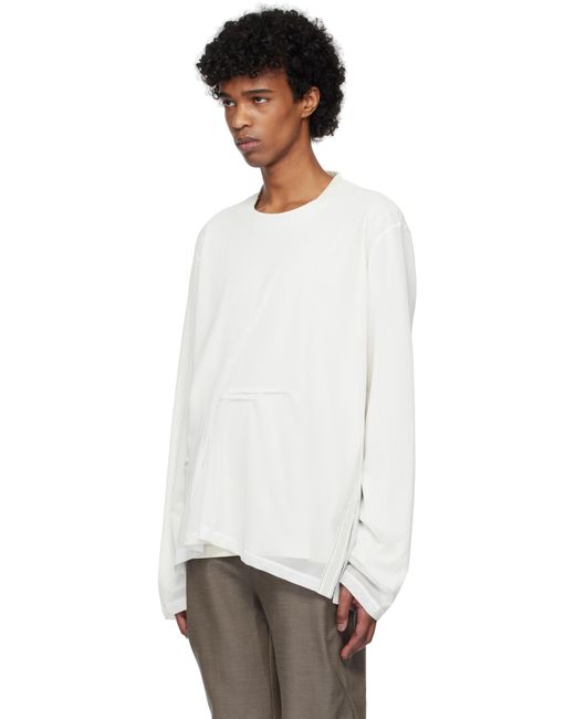 メンズ Kiko Kostadinov オフホワイト＆ホワイト Inex メッシュ Tシャツ Black