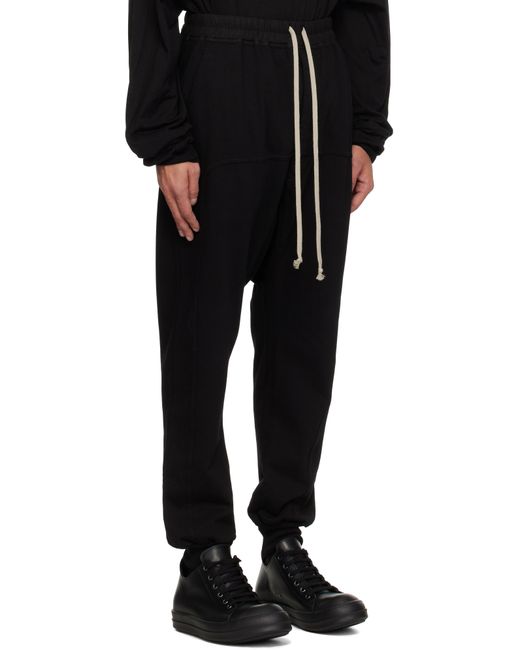 メンズ Rick Owens ブラック Hollywood ドローストリング スウェットパンツ Black