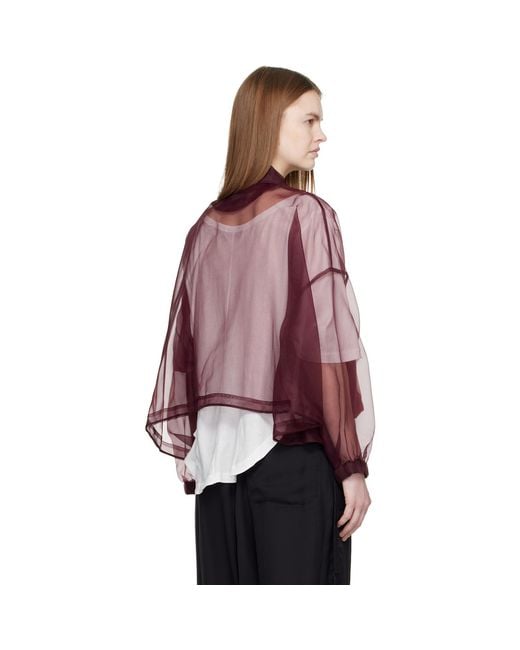 Undercover Red Burgundy Uc1E8201 Coach Shirt