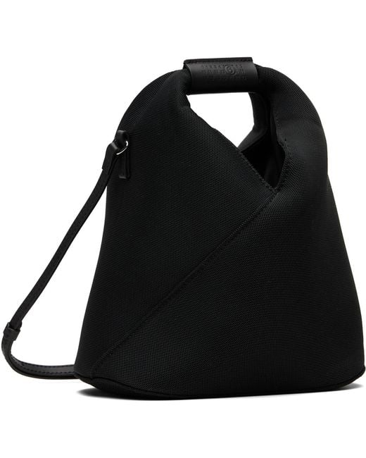 MM6 by Maison Margiela Black Triangle Mesh Crossbody Bag for men