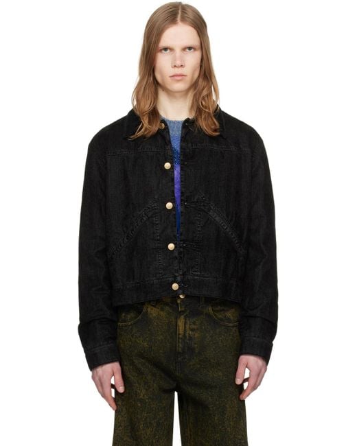 Marni Black Garment-dyed Denim Jacket for men