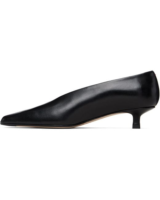 Aeyde Black Clara Pointed-Toe Heels