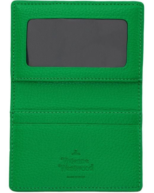 Porte-cartes vert en cuir synthétique Vivienne Westwood pour homme en coloris Green