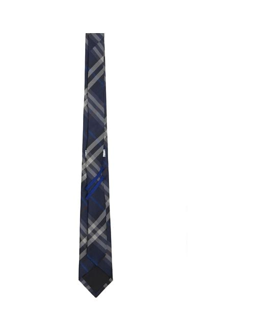 Burberry Black Check Silk Tie for men