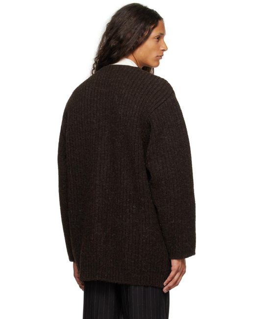 Our Legacy Black Brown Colossal Cardigan for men