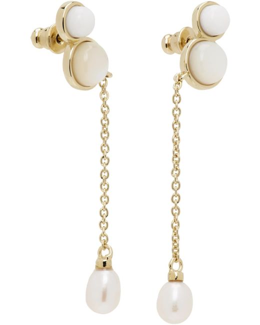 Chloé White ‘Darcey’ Drop Earrings