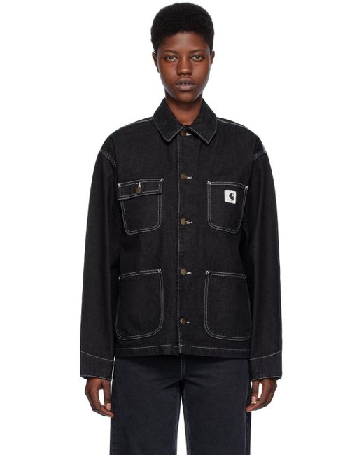 Carhartt Black Og Michigan Denim Jacket Lyst