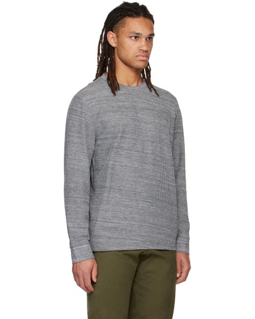 Vince Gray Thermal Long Sleeve T-shirt for men