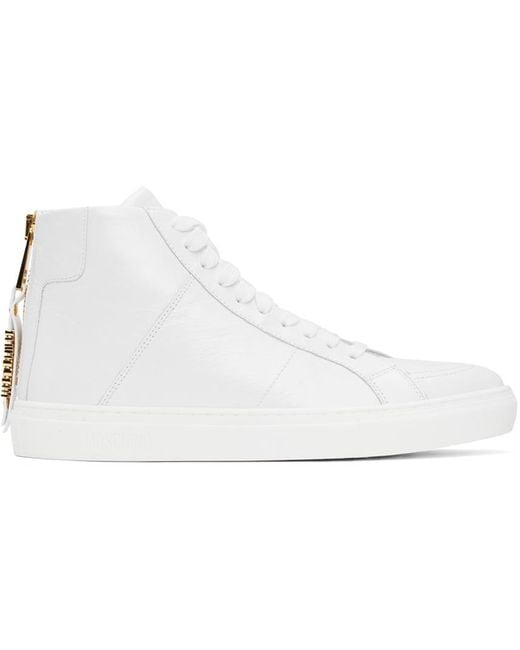 Moschino Black White High-top Sneakers for men