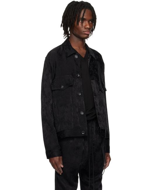 Song For The Mute Black Worker Jacket for men