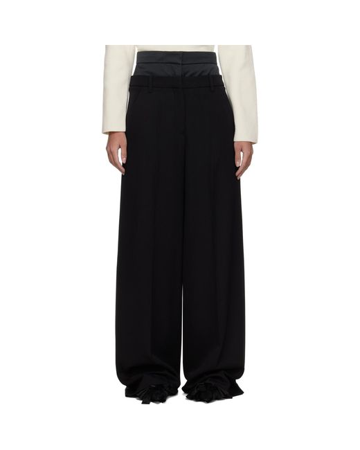 Pantalon Ample Noir Erdem en coloris Black